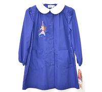 SIGGI grembiule scuola femminile blu ricamo cantante,taglie dalla 65 all'85 (122 cm)