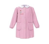 siggi Grembiule Scuola Linea Happy School - Asilo Bambina Colore Quadretto Rosa con Ricamo - Abbottonatura Centrale con Bottoni, Colletto Bianco. Quadretto Rosa 55