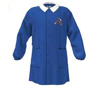 siggi Grembiule Scuola Linea Happy School - Elementari Bambino Colore Blu 4016 con Ricamo - Apertura centrale con Bottoni, Colletto Bianco. Art. 33gr3492 (TG 65 anni 6/ALT. CM 116)