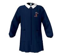 siggi Grembiule Scuola marchio 33GR4247 colore blu per Bambini, con Zip, Ricamo Formula 1, Colletto Bianco Removibile (BLU 33GR4247, 7 ANNI (70 122CM))