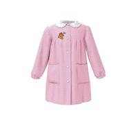 siggi grembiulini per bambine asilo quadrettini rosa con bottoncini e ricamo (NIDO, 6 ANNI)
