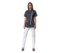 Siggi Group Casacca Donna Kate, Health&Care, Manica Corta, Elasticizzata (Grigio, S)