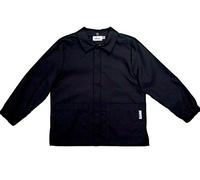 Siggi Group Casacca Nera Bambino Scuola Primaria/Elementare, Ricamata, Manica Lunga e Cerniera (140 cm)