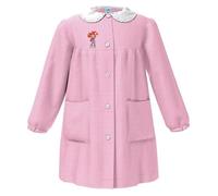 Siggi Group Grembiule Asilo Bambina 33GR4175 Bambina con Farfalle, Bianco Rosa, 3