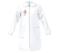 Siggi Group Grembiule Scuola Bambina 33GR4377 Ballerina Zip, Bianco, 7