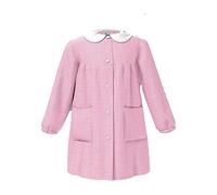 Siggi Group Grembiule Scuola Bambina con Bottoni, Colletto Staccabile | Divisa scolastica Asilo Materna | Bianco, Quadretti rosa Rosa 7 anni