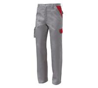Siggi Group Pantaloni Danubio, Grigio/Rosso, 3XL Professionale