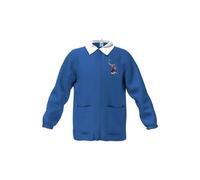 Siggi Happy School Casacca Grembiule Scuola Bambino Con Zip Disegno Tennis, 33CS1810, Bluette (Bluette 4016, 8 Anni 128 cm)