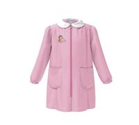 Siggi Happy School Grembiule Asilo 33GR4177 Con Zip Bambina Happy (Bianco/Rosa, 6 anni)