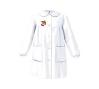 Siggi Happy School Grembiule Asilo Bambina 33gr4173 Ricamo Bimba Farfalle Bottoni (Bianco, 6 anni)