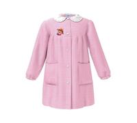 Siggi Happy School Grembiule Asilo Bambina 33gr4173 Ricamo Bimba Farfalle Bottoni (Bianco/Rosa, 5 anni)
