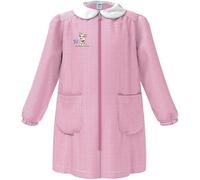 Siggi Happy School Grembiule Asilo Bambina Pet 33GR4178 Zip (Bianco/Rosa, 2 anni)