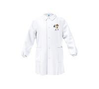 Siggi Happy School Grembiule Asilo Bambino 33gr4188 Tennis Bottoni (Bianco, 5 anni)