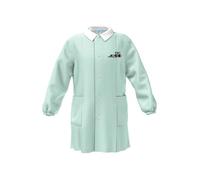 Siggi Happy School Grembiule Divisa Scuola dell'Infanzia Bambino, Ricamo Macchinina (Quadretto Bianco/Verde, 6)