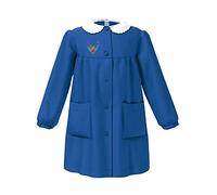 Siggi Happy School Grembiule Scuola Bambina 33GR3904 Prato Fiorito Farfalle Bottoni, Bluette, 13