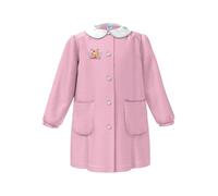 SIggy Happy School Grembiule Asilo Bambina 33GR4174 Ape Hello Bottoni (Bianco/Rosa, 7 anni)