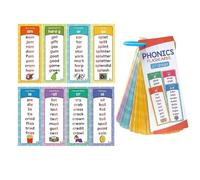 Sight Words Phonics Flash Cards - 60 carte double-face miscelate e digraphs con anello e custodia rigida, apprendimento prescolare dell'asilo per l'ortografia, lettura, asilo nido