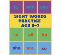 Sight words practice Age 5-7: Workbook with Tracing, Coloring, Phonics & Writing exercises