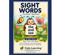 Sight Words Pre-Primer: Bug Theme Phonics Workbook for PreK and Kindergarten, Read Trace Find and Write the 40 Dolch Pre-Primer Words, Ages 3 to 6
