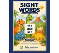 Sight Words Pre-Primer: Dino Theme Phonics Workbook for PreK and Kindergarten, Read Trace Find and Write the 40 Dolch Pre-Primer Words, Ages 3 to 6