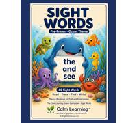 Sight Words Pre-Primer: Ocean Theme Phonics Workbook for PreK and Kindergarten, Read Trace Find and Write the 40 Dolch Pre-Primer Words, Ages 3 to 6