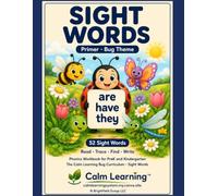 Sight Words Primer: Bug Theme Phonics Workbook for PreK and Kindergarten, Read Trace Find and Write the 52 Dolch Primer Words, Ages 3 to 6