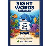 Sight Words Primer: Ocean Theme Phonics Workbook for PreK and Kindergarten, Read Trace Find and Write the 52 Dolch Primer Words, Ages 3 to 6