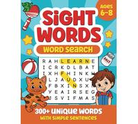 Sight Words Word Search for Kids Ages 6-8: Fun & Educational Activity Book with Simple Sentences and Pictures to Color - Kindergarten, 1st and 2nd Grade Puzzles