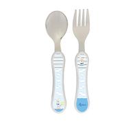 Sigikid Bambini Mädchen und Jungen Set di Posate forchetta e Cucchiaio, Consigliato Fin dalla Nascita, Colore Verde, 25082