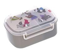 Sigikid 25135 - Contenitore per il pranzo e la merenda con supereroi, senza BPA, per bambine e bambini, consigliato a partire dai 2 anni, colore: grigio