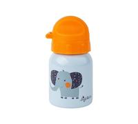 Sigikid 25374 - Borraccia in acciaio inox, motivo elefante, 250 ml, consigliata per bambini a partire da 1 anno, robusta, a prova di perdite, infrangibile