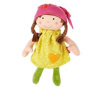 Sigikid 39411 Bambola piccola Softdolls Ragazza Baby Toy consigliato dai 6 mesi in su, giallo