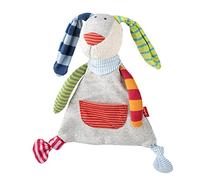 Sigikid 41274 - Doudou a Forma di Coniglio Ringeldingel, Unisex, Colore: Grigio/Multicolore