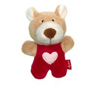 SIGIKID 42800 - Sonaglio a forma di orsacchiotto rosso con stelle rosse e stelle per bambini, consigliato dalla nascita, colore: rosso/beige