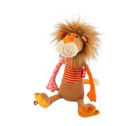 SIGIKID 42844 - Peluche a forma di leone, patchwork Sweety, per giocare e coccolare, in morbido mix di materiali, per neonati e bambini, ragazzi e ragazze da 0 mesi a 8 anni, multicolore, leone, 32 cm