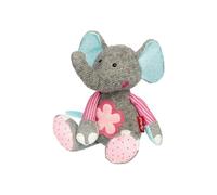 Sigikid 42846 - Peluche elefante rosa patchwork Sweety per giocare e coccolare in morbido mix di materiali per neonati e bambini, ragazzi e ragazze da 0 a 8 anni, multicolore, elefante 31 cm