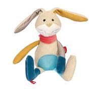 Sigikid 42851 Patchwork Sweety - Peluche a forma di coniglio, colore: blu/giallo