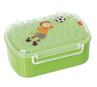 Sigikid- Contenitore per Il Pranzo Kily Keeper Mädchen und Jungen Lunch Box, Consigliato a Partire da 2 Anni, Colore Verde/Calciatore, 24781