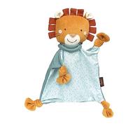 Sigikid- Coperta con Personaggio Animale, Leone, Colore Blu/Arancione, 39771