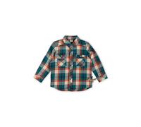 Sigikid Flanellhemd Mini Jungen Wild Fox Camicia Flanella, Verde/Arancione, 98 Bambini e Ragazzi