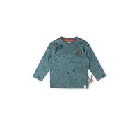 Sigikid Langarmshirt Mini Jungen Wild Fox Maglietta a Maniche Lunghe, Verde Oceano, 104 cm Bambini e Ragazzi