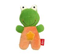 Sigikid- Rassel Frosch, Red Stars Sonaglio, Colore Arancione/Verde, 42798