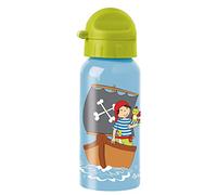 SIGIKID Sammy Samoa - Borraccia in acciaio inox, a prova di perdite, senza BPA, robusta, leggera, tappo a vite smontabile, facile da pulire, per bambini da 3 a 8 anni, codice articolo 25290, motivo