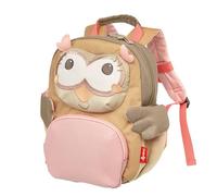 Sigikid Zaino per bambini, gufo, zaino per asilo: robusto, leggero, adatto ai bambini, per kita, presepe, gite, tempo libero, per bambini dai 2 ai 5 anni, 5,2 l, Rosa/Marrone/Gufo, s, Casual