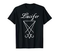 Sigil of Lucifer, Satan, Devil Cool Black Metal T-shirt regalo Maglietta