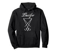 Sigil of Lucifer, Satana, Devil Cool Black Metal Gift T-Shirt Felpa con Cappuccio