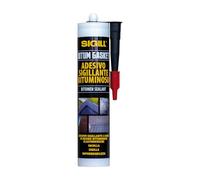 SIGILL, Bitum Gasket, Resine Bituminose Impermeabilizzante e Sigilante, Aderisce anche sulle Superfici Umide e Metalliche, Applicabile in Verticale e non Cola, 300 ml