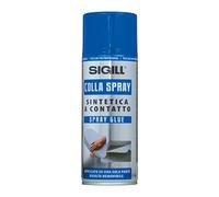 SIGILL, Colla Spray, Adesivo di Contatto Spray Universale e Particolarmente Indicato per l'Incollaggio di Materiali Plastici, Cartacei, Facile da Applicare, per Superfici Rigide e Flessibili, 400 ml