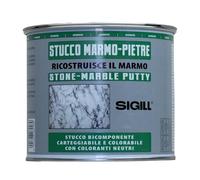 SIGILL Stucco Marmo Pietre, 500 ml, Bicomponente, Colore Avorio, per Restauro Marmo e Pietra Naturale