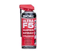 SIGILL, Ultra F5, Super Multifunzione Spray di Ultima Generazione, Funzione Sbloccante, Idrorepellente, Lubrificante Protettivo e Sgrassante per Particolari Meccanici, Made in Italy, 400ml
